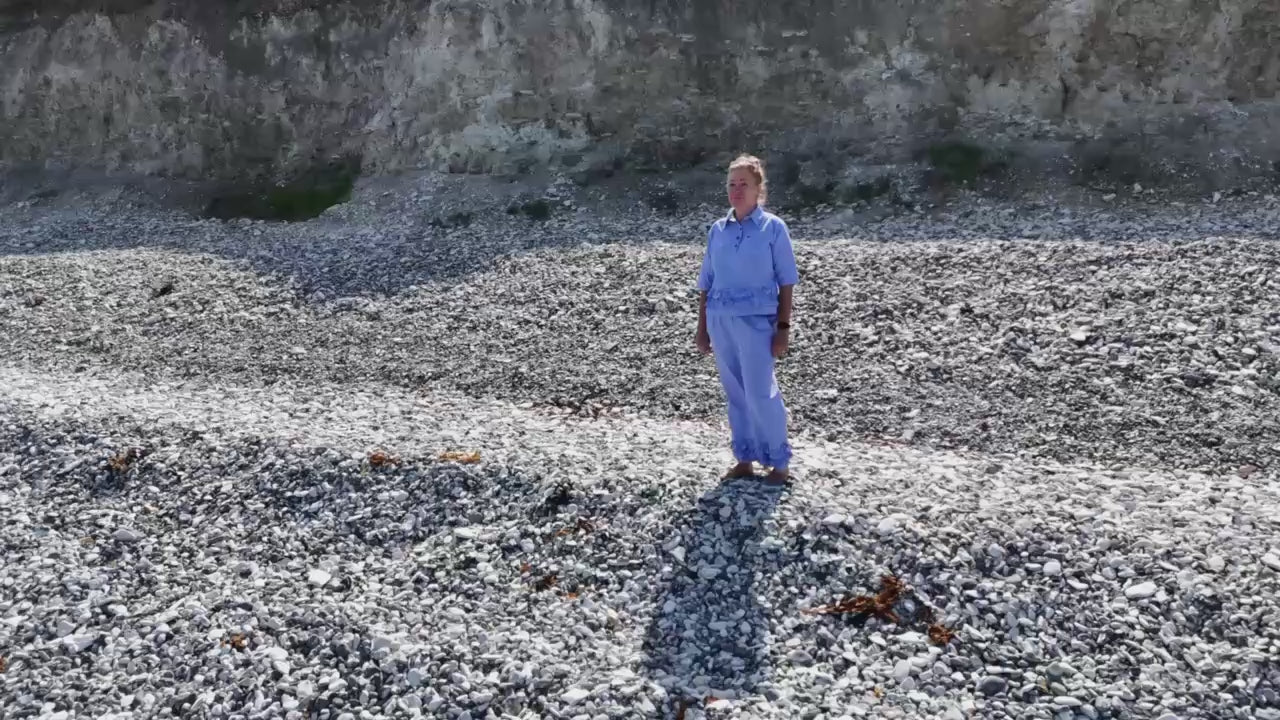 Blå sæt drone video