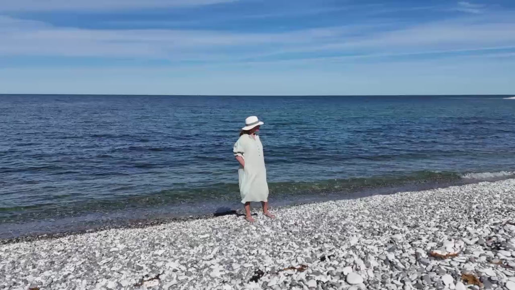 Annemette - Støvet Grøn Kjole